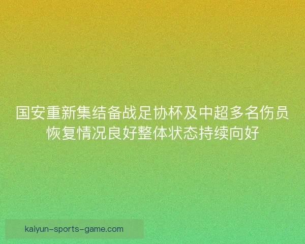 国安重新集结备战足协杯及中超多名伤员恢复情况良好整体状态持续向好